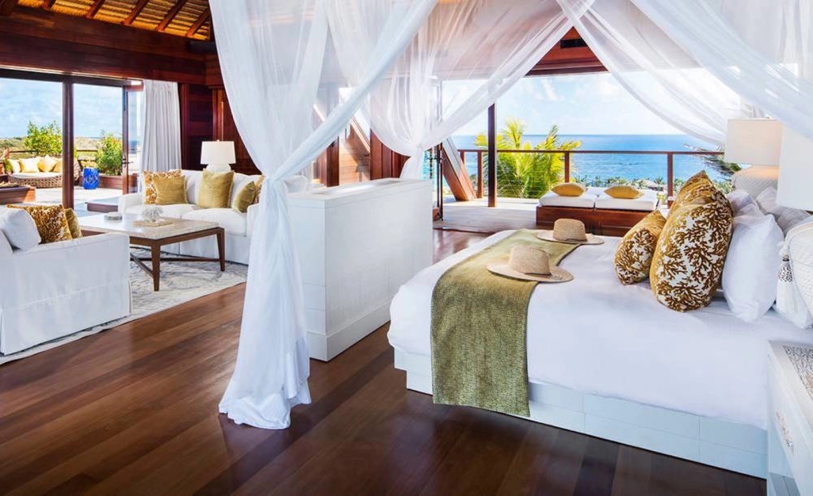 A cool, shuttered bedroom